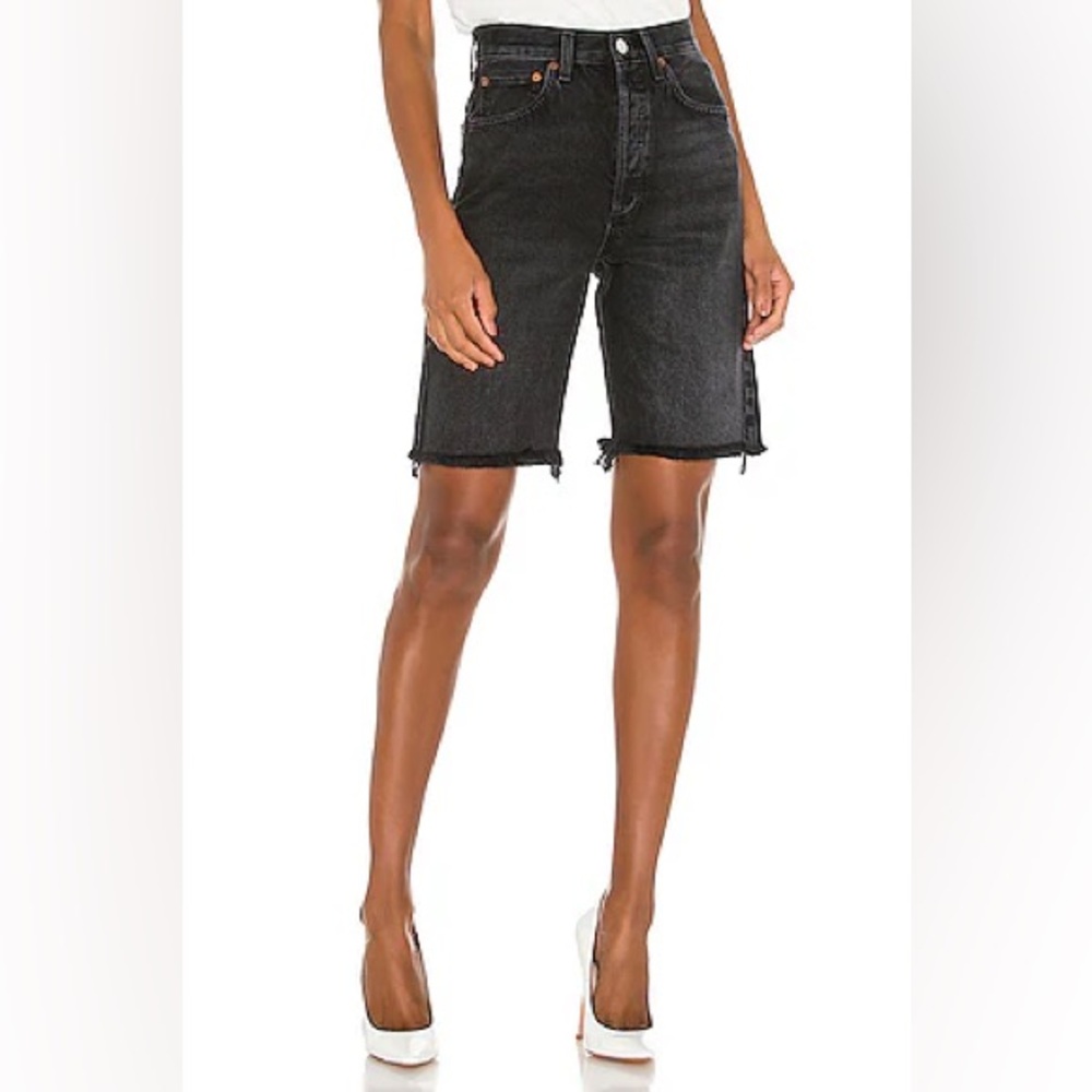 Agolde Black Jean Shorts